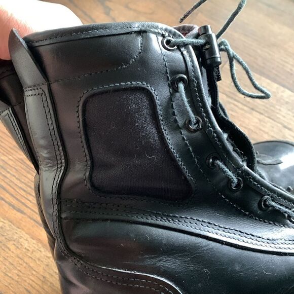 Vibram RRO black leather hard core steel toe boots Union made USA woman’s 7 - Picture 9 of 13